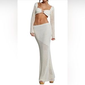 Crochet white set